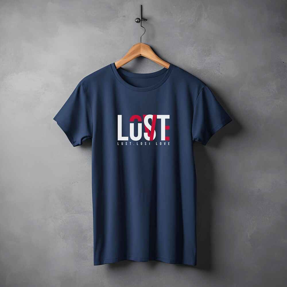 "Lost” Half Sleeve Round Neck Unisex Cotton T-Shirt