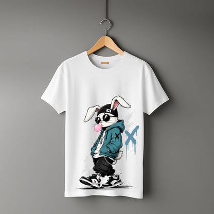 Clophic Bubble Bunny Graphic Streetwear T-Shirt