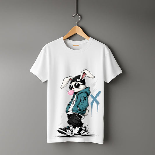 Clophic Bubble Bunny Graphic Streetwear T-Shirt