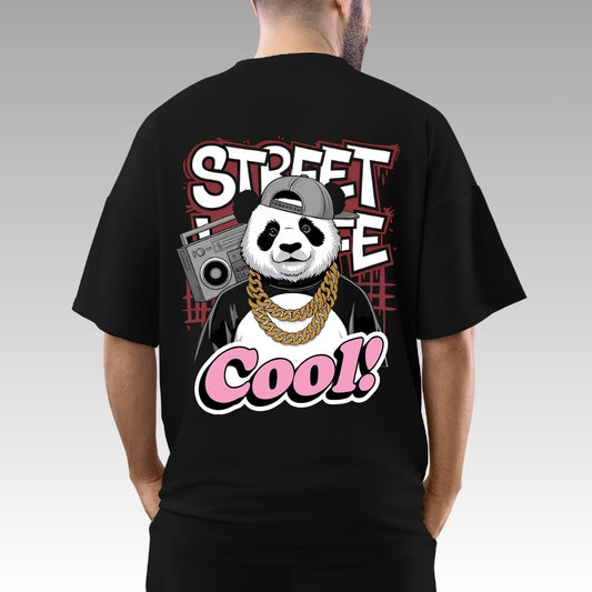 Cool Panda Oversized Relaxed fit Cotton T-Shirt