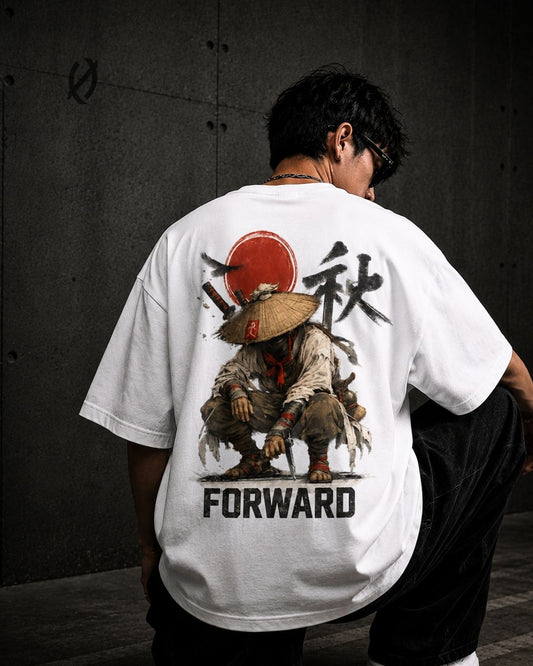 Forward Ronin Oversized White T-Shirt for Men