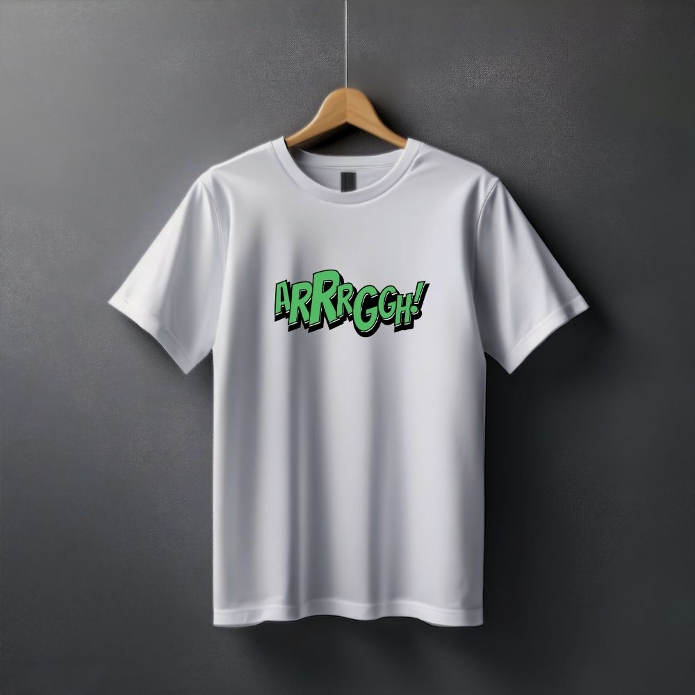 Clophic “ARRRGGH” Regular Fit Half Sleeve Round Neck T-Shirt