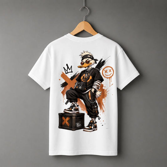 Duck Graphic T-Shirt for Men – 100% Cotton Regular Fit Round Neck Tee