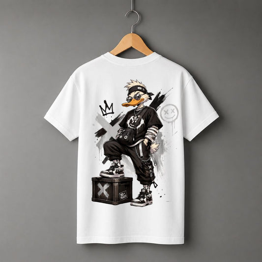 Duck Graphic T-Shirt for Men – 100% Cotton Regular Fit Round Neck Tee