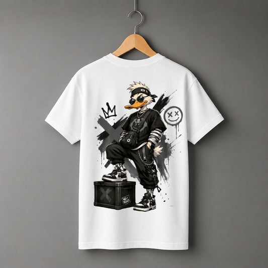 Duck Graphic T-Shirt for Men – 100% Cotton Regular Fit Round Neck Tee