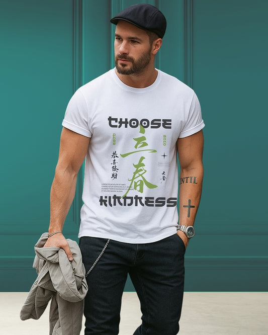 "Choose Kindness” Half Sleeve Round Neck Unisex Cotton T-Shirt