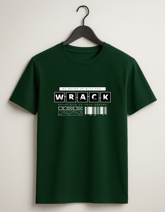 "Wrack” Half Sleeve Round Neck Unisex Cotton T-Shirt
