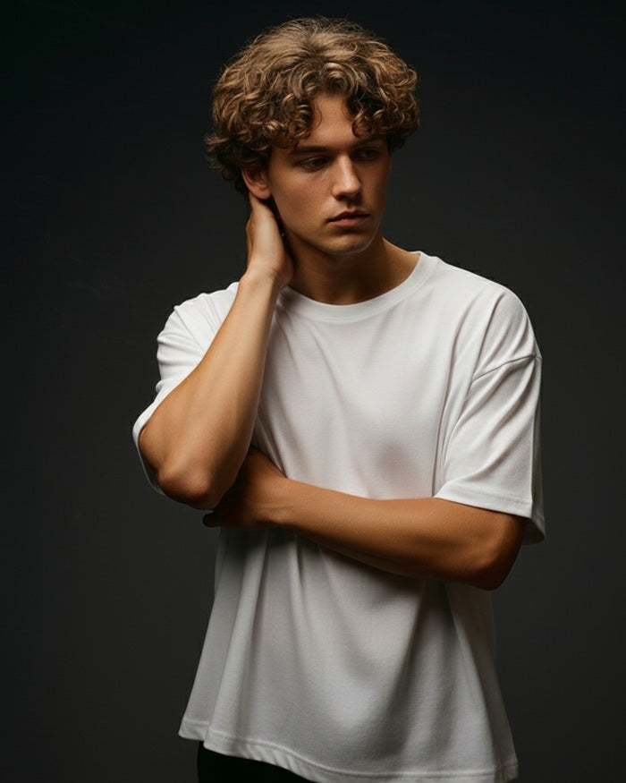 Clophic White Oversized T-Shirt – Relaxed fit