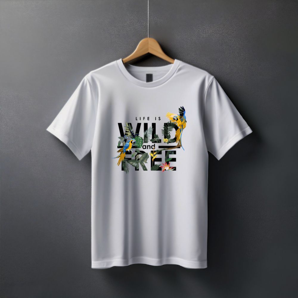 Clophic “Wild Free” Regular Fit Half Sleeve Round Neck T-Shirt