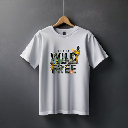 Clophic “Wild Free” Regular Fit Half Sleeve Round Neck T-Shirt