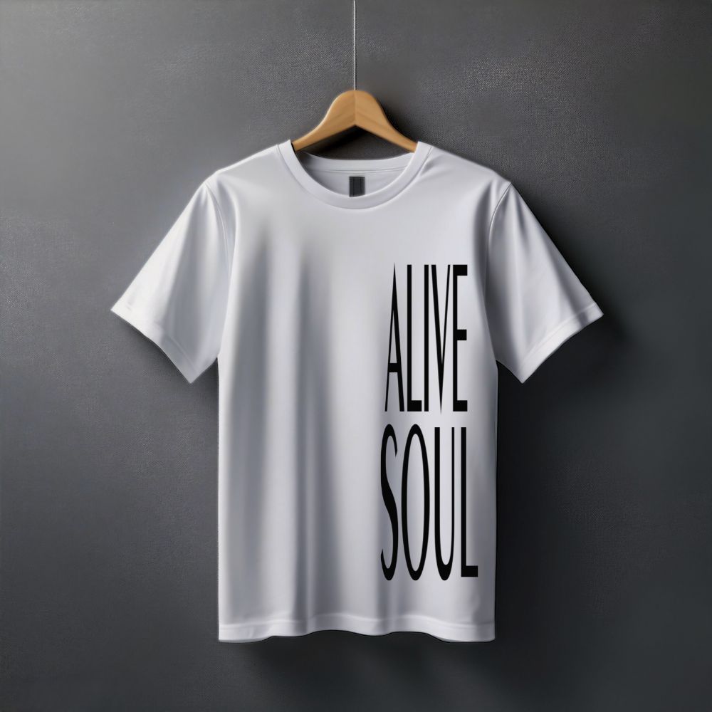 Clophic Alive Soul Regular Fit Round Neck Unisex T-Shirt