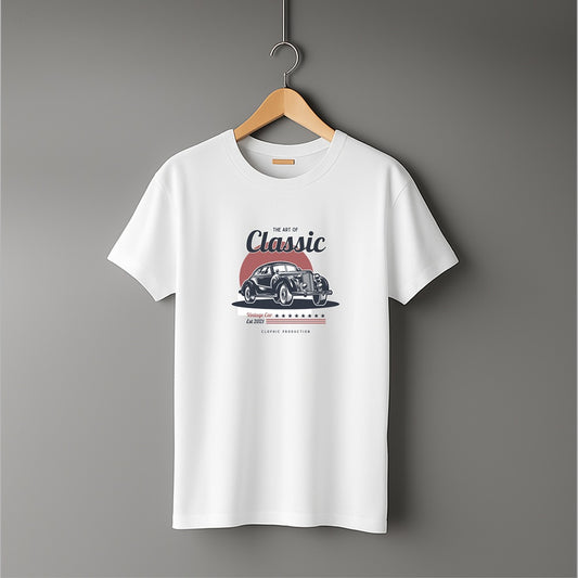 "Classic” Half Sleeve Round Neck Unisex Cotton T-Shirt
