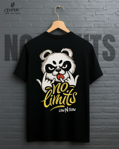 No Limits Panda Graphic T-Shirt – Bold Streetwear Oversized Tee