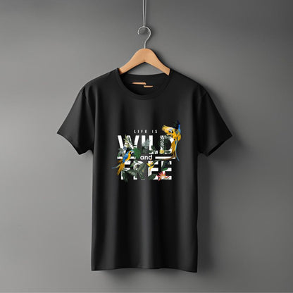 Clophic “Wild Free” Regular Fit Half Sleeve Round Neck T-Shirt