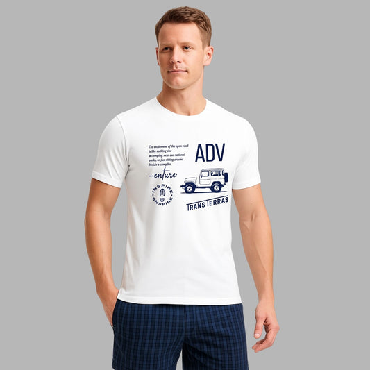 Jeep Graphic T-Shirt | Inspire Explore Print | Outdoor Travel Roadtrip Tee - Trans Terras