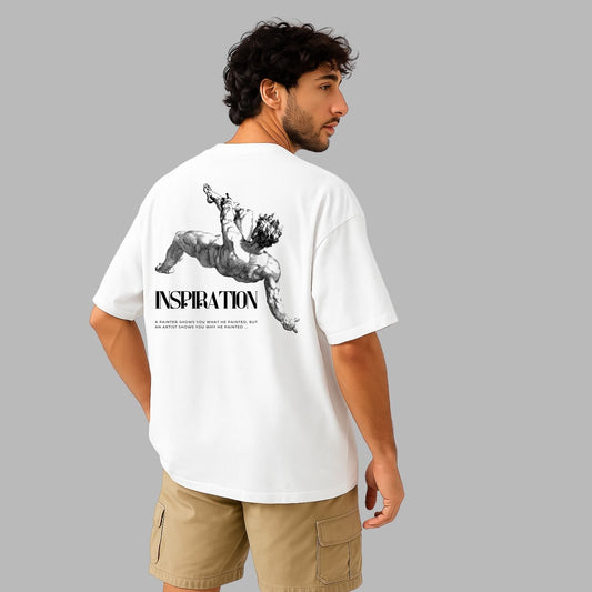 Inspiration Oversized Graphic T-Shirt – Artistic Back Print | Streetwear Style | Premium Cotton Tee