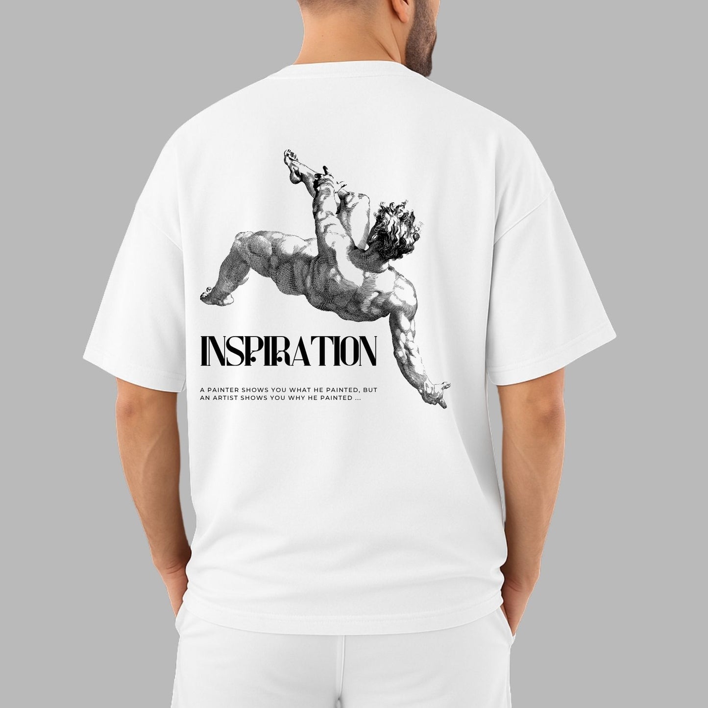 Inspiration Oversized Graphic T-Shirt – Artistic Back Print | Streetwear Style | Premium Cotton Tee