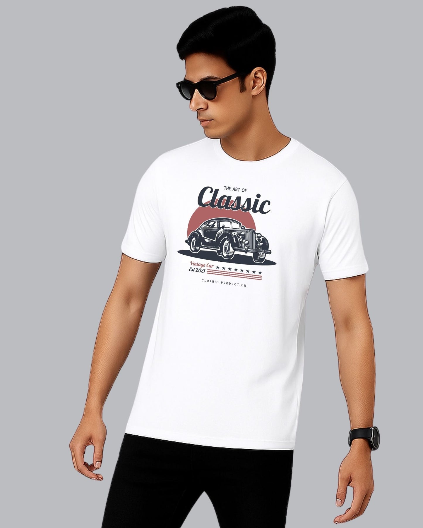 "Classic” Half Sleeve Round Neck Unisex Cotton T-Shirt
