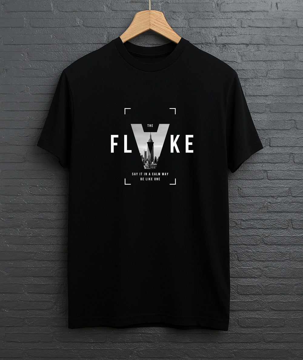 "Flake” Half Sleeve Round Neck Unisex Cotton T-Shirt