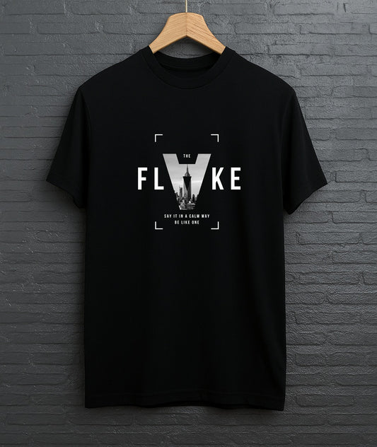 "Flake” Half Sleeve Round Neck Unisex Cotton T-Shirt