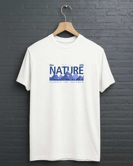 "Nature” Half Sleeve Round Neck Unisex Cotton T-Shirt
