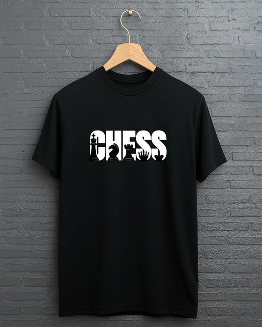 "Chess” Half Sleeve Round Neck Unisex Cotton T-Shirt