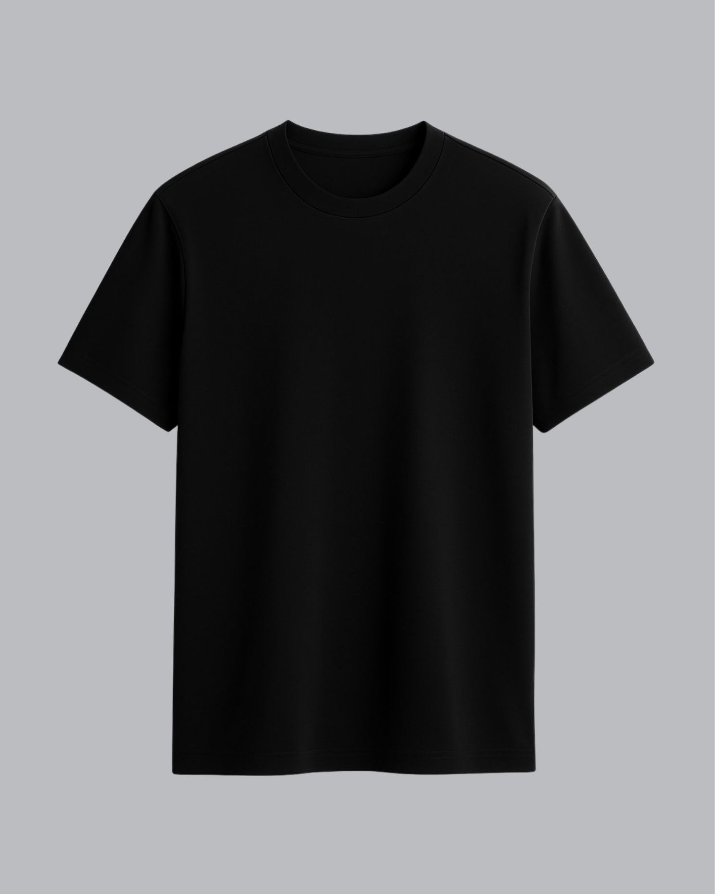 "Black” Half Sleeve Round Neck Unisex Cotton T-Shirt