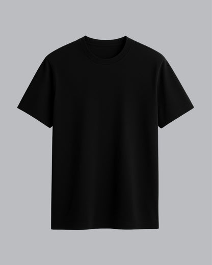 "Black” Half Sleeve Round Neck Unisex Cotton T-Shirt
