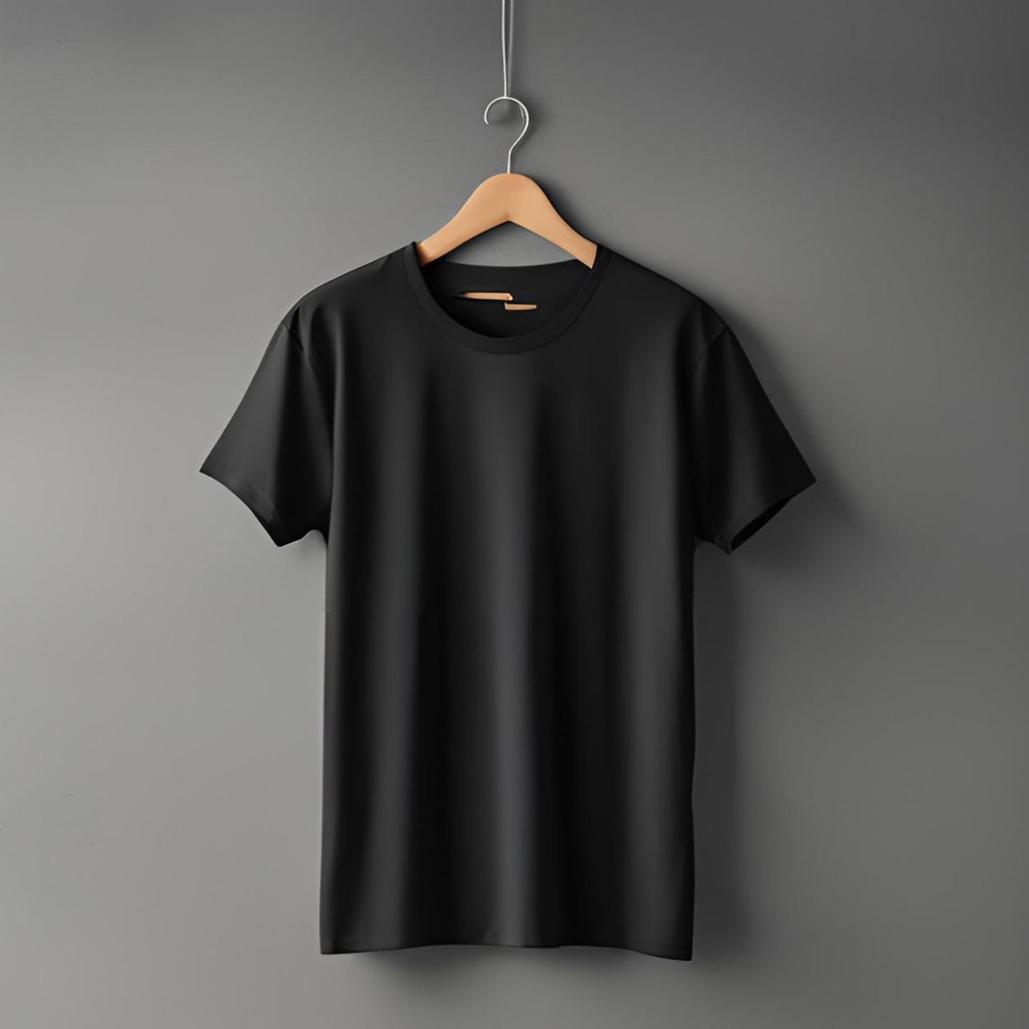 "Black” Half Sleeve Round Neck Unisex Cotton T-Shirt