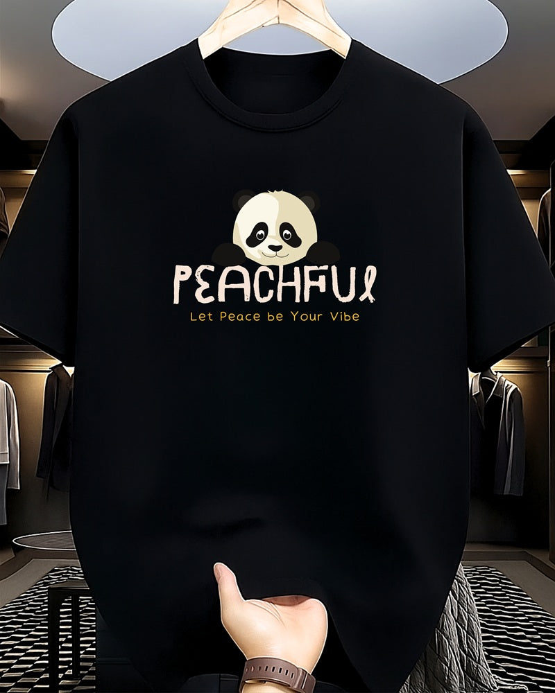 "Peachful” Half Sleeve Round Neck Unisex Cotton T-Shirt
