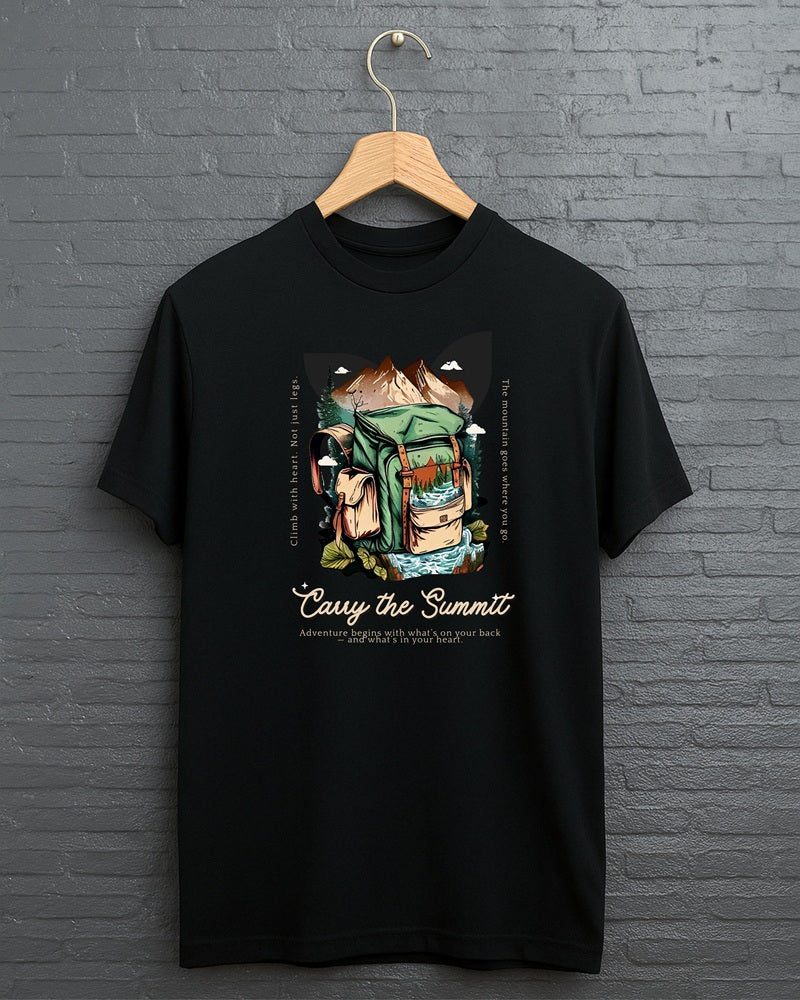 "Carry” Half Sleeve Round Neck Unisex Cotton T-Shirt