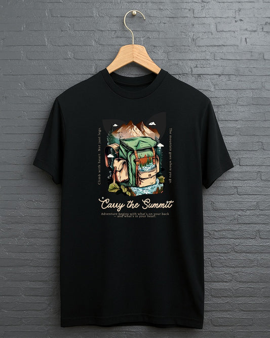 "Carry” Half Sleeve Round Neck Unisex Cotton T-Shirt