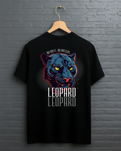 "Leopard” Half Sleeve Round Neck Unisex Cotton T-Shirt