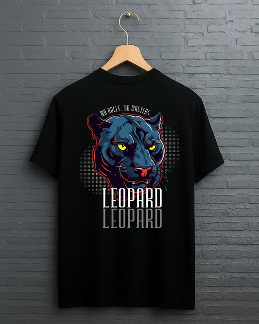 "Leopard” Half Sleeve Round Neck Unisex Cotton T-Shirt