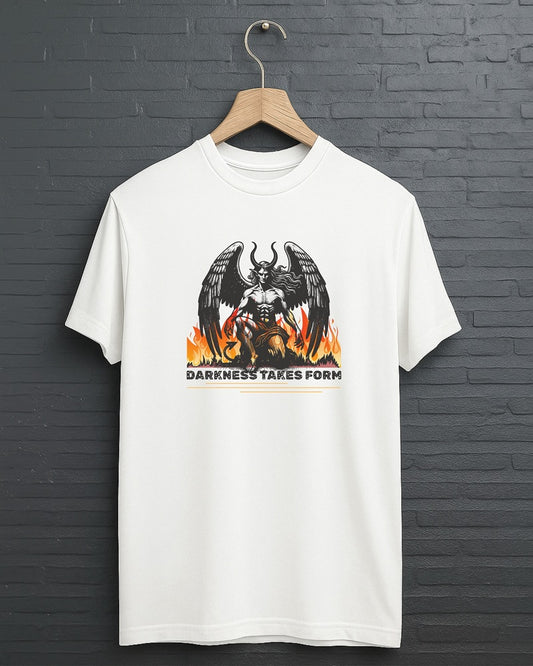 "Darkness” Half Sleeve Round Neck Unisex Cotton T-Shirt