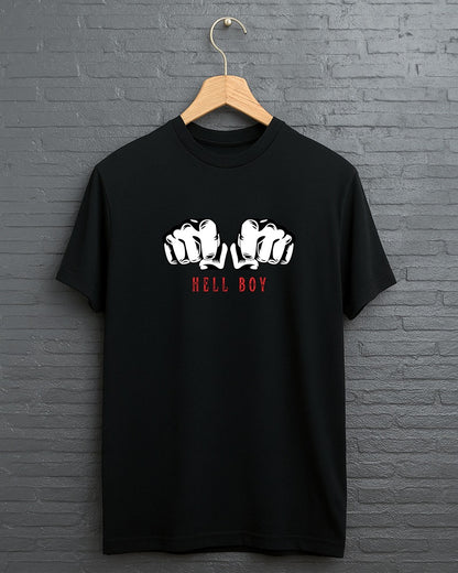 "Hell Boy” Half Sleeve Round Neck Unisex Cotton T-Shirt