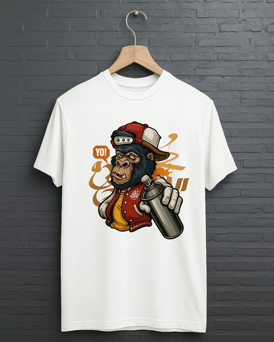 Clophic YO Half Sleeve Round Neck Unisex Cotton T-Shirt