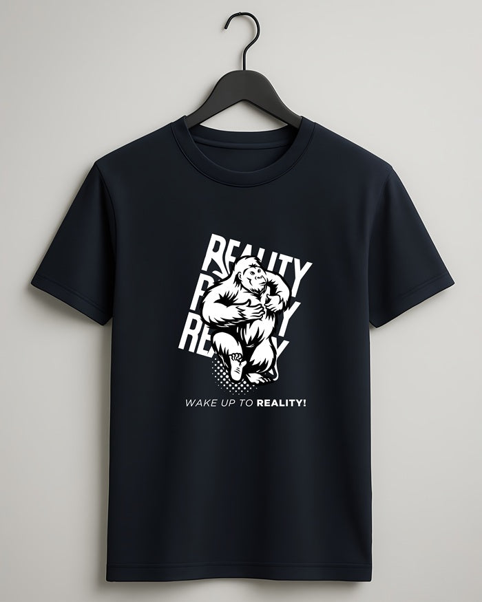 "Reality” Half Sleeve Round Neck Unisex Cotton T-Shirt