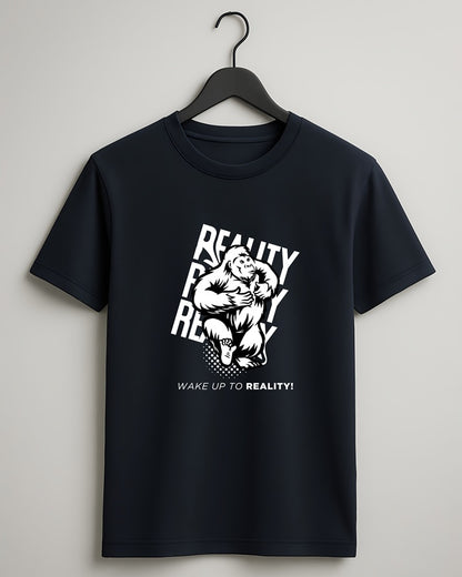"Reality” Half Sleeve Round Neck Unisex Cotton T-Shirt