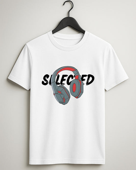 "Selected” Half Sleeve Round Neck Unisex Cotton T-Shirt