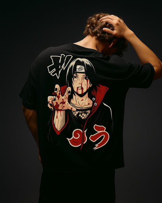 "Itachi Uchiha" Oversized T-Shirt – Relaxed fit