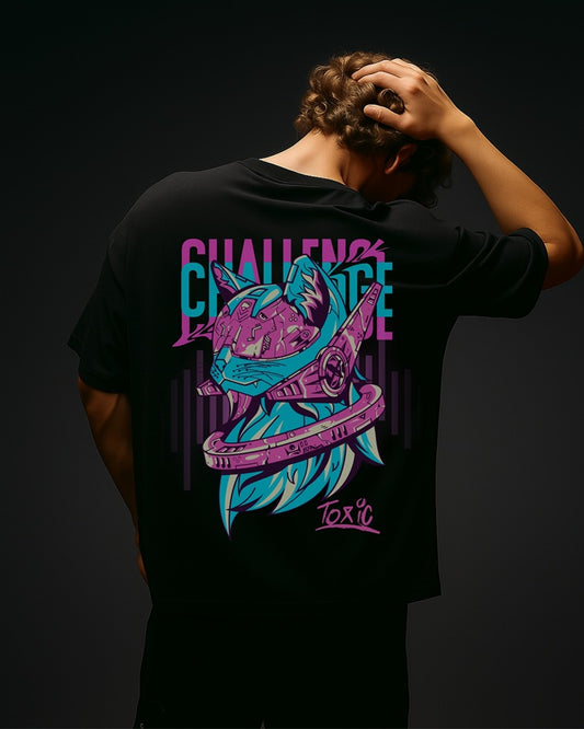 "Neon Challenge Toxic" Oversized T-Shirt – Relaxed fit