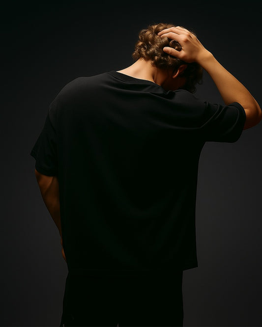 Clophic Black Oversized T-Shirt – Relaxed fit