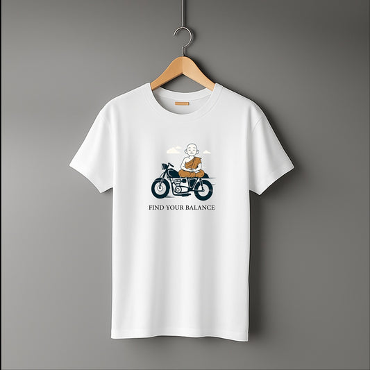 Clophic Balance Regular Fit Round Neck Unisex T-Shirt