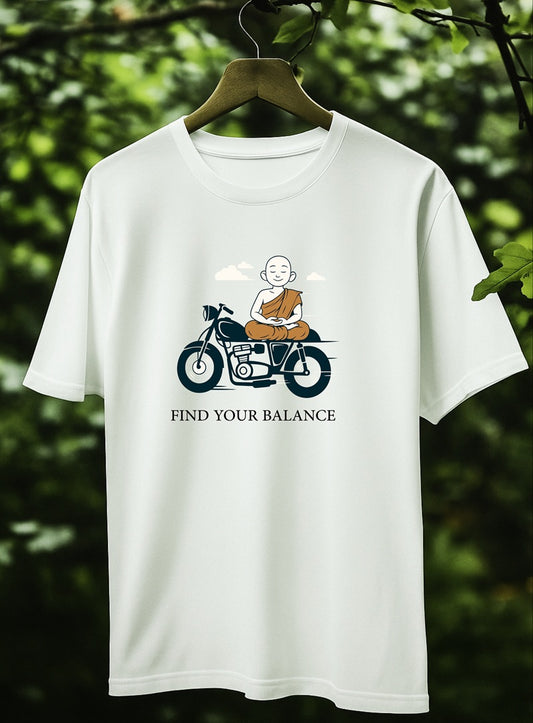 Clophic Balance Regular Fit Round Neck Unisex T-Shirt