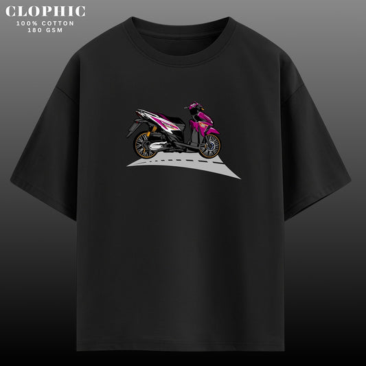 Street Racing Culture Oversized T-Shirt – Bold Bike Graphic Print | Premium Cotton