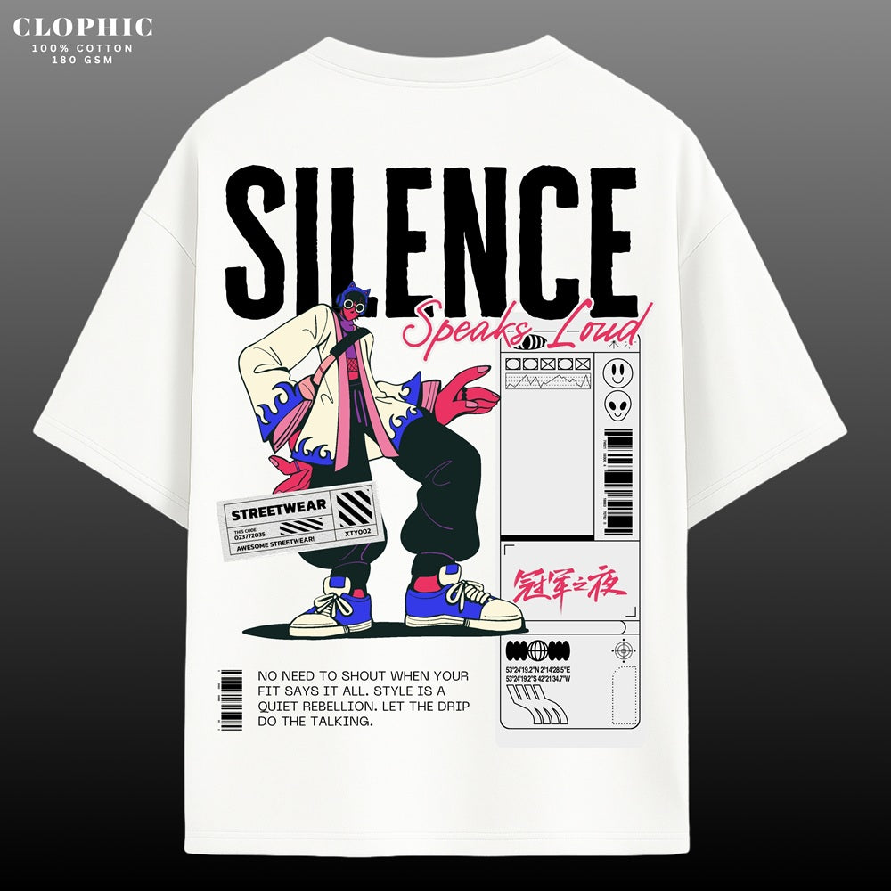 "Silence" Oversized T-Shirt – Relaxed fit