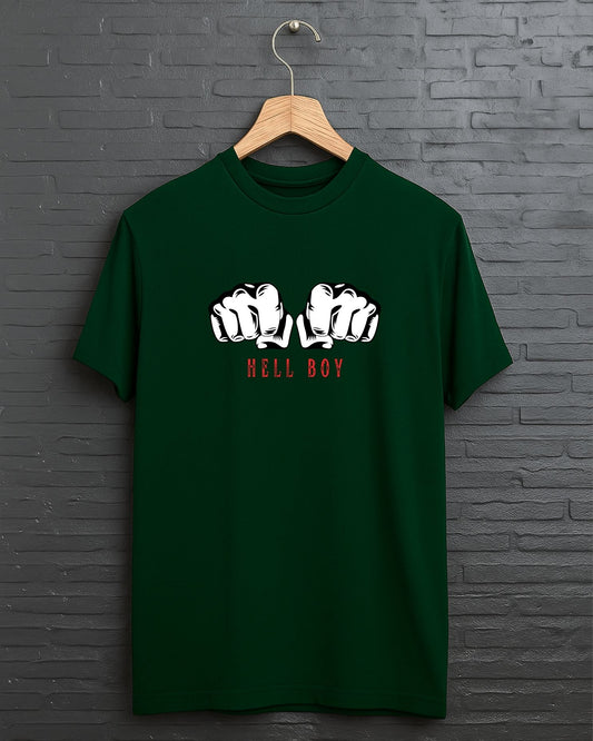 "Hell Boy” Half Sleeve Round Neck Unisex Cotton T-Shirt