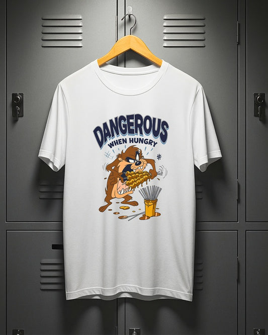 "Dangerous” Half Sleeve Round Neck Unisex Cotton T-Shirt