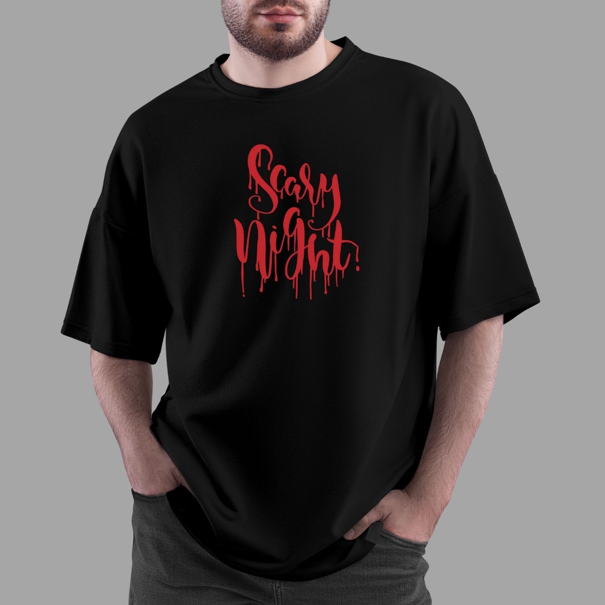 "Scary Night" Oversized Relaxed fit T-Shirt